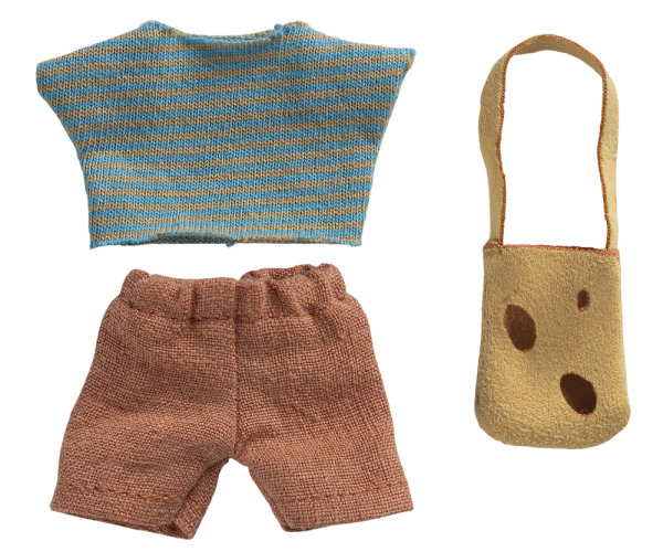 Kleidung von Maileg kleiner Bruder Maus mit Tasche